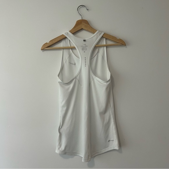 Nike Dri-Fit Racerback Tank White Size XS - Picture 3 of 4